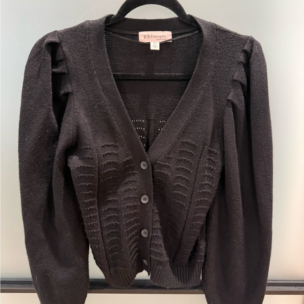 Philosophy Women's Black Knit Cardigan